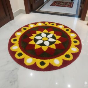 Rangoli Design Floor Mat